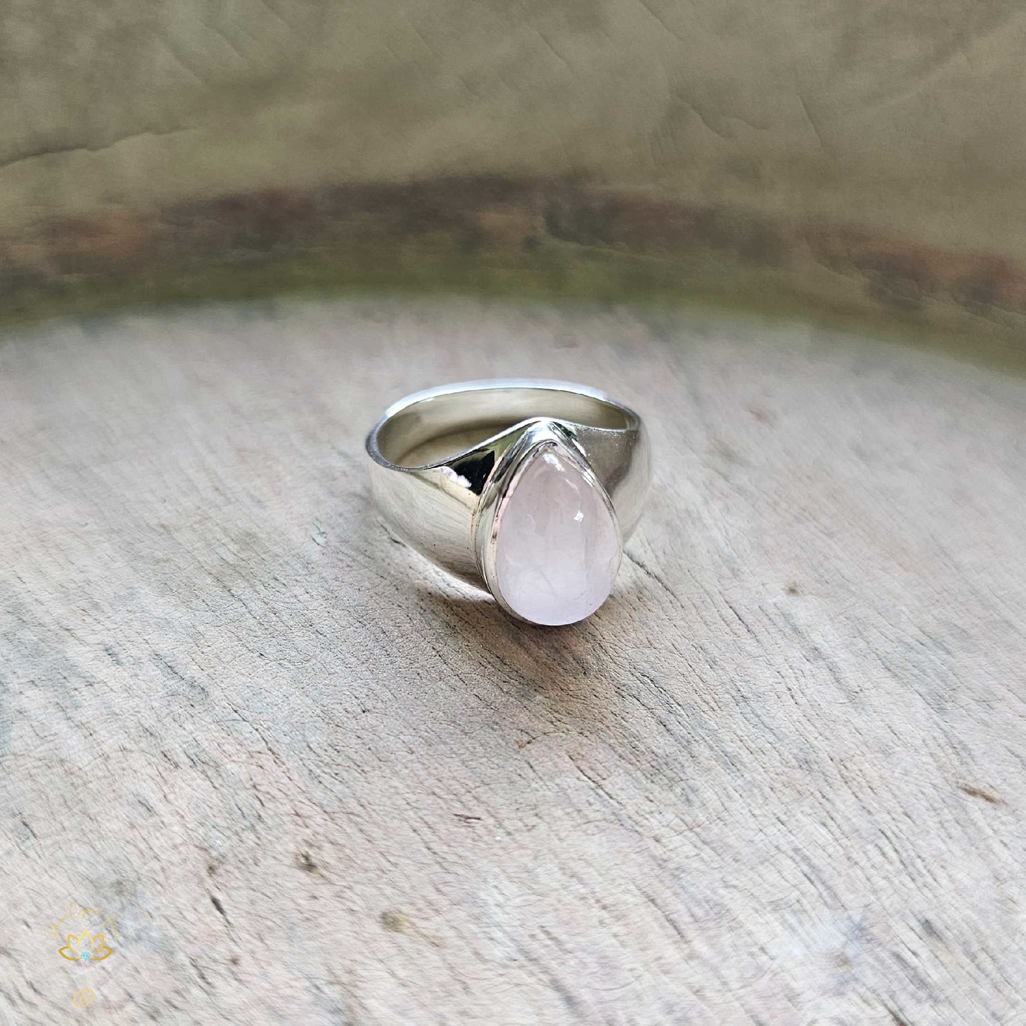 Heart rose store quartz ring