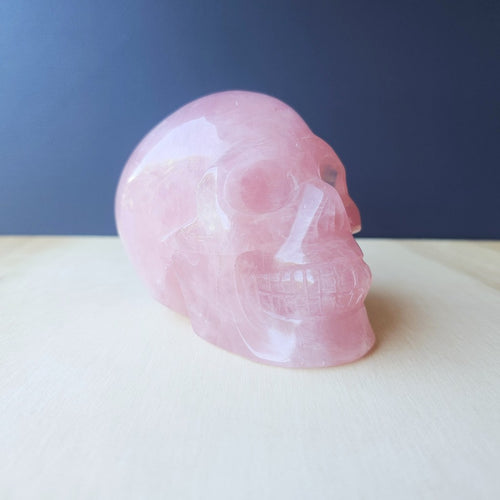 Rose Quartz Skull | Heart Space Guardian