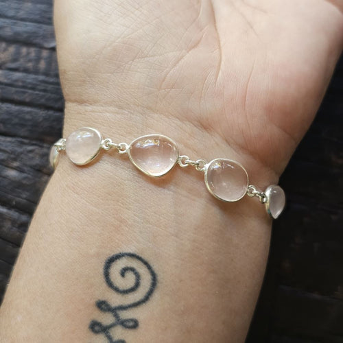 Rose Quartz | Sterling Silver Bracelet