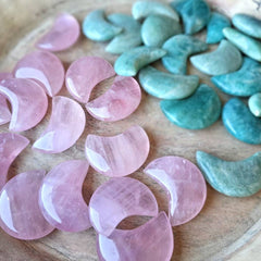 Rose Quartz & Amazonite Moons | Celestial Calm