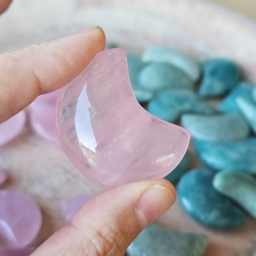 Rose Quartz & Amazonite Moons | Celestial Calm