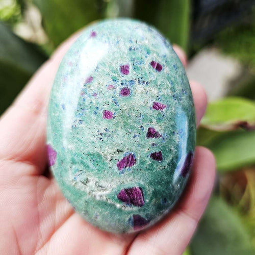 Ruby Fuchsite Palm Stone | 142gms