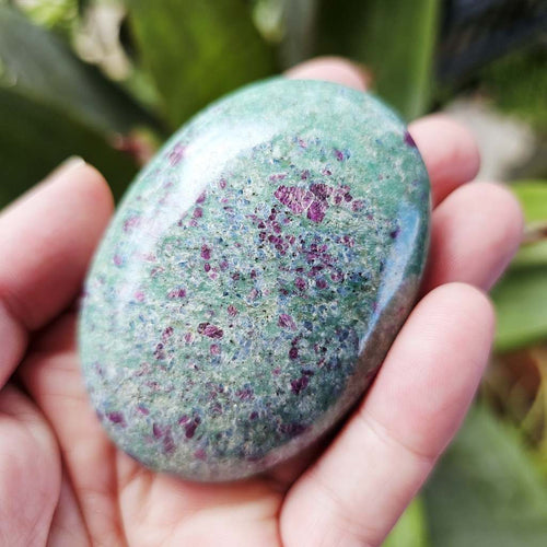 Ruby Fuchsite Palm Stone | 142gms