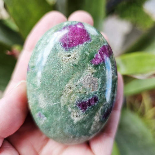 Ruby Fuchsite Palm Stone | 167gms
