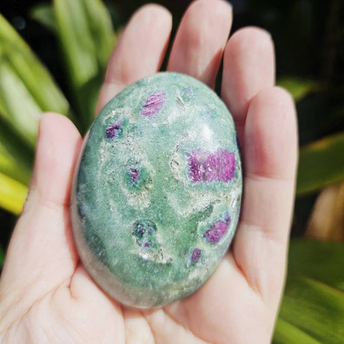 Ruby Fuchsite Palm Stone | 170gms