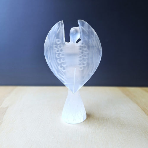 Selenite Angel | White Light Sentinel
