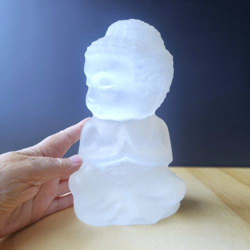 Selenite Buddha | Large