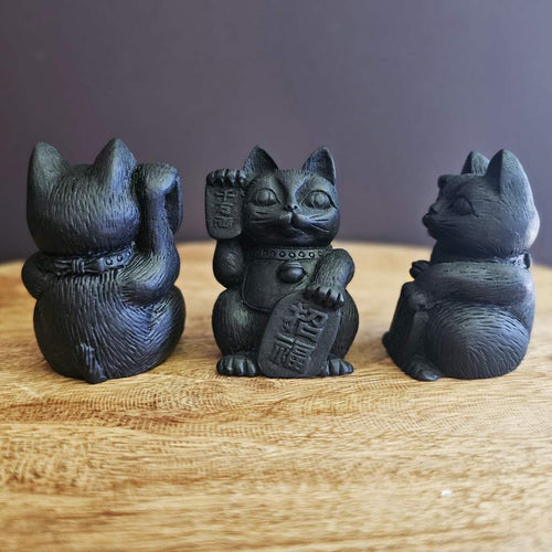 Shungite Lucky Cats