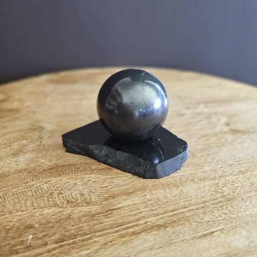 Shungite Sphere | With Shungite Stand 290gms