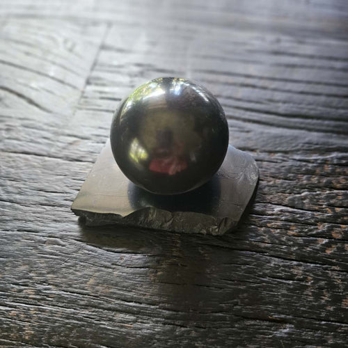 Shungite Sphere | With Shungite Stand 290gms