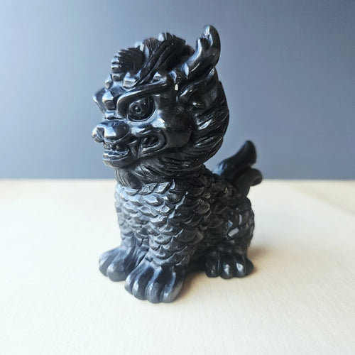 Silver Obsidian Qilin | Dark Shadow Guardian