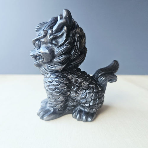Silver Obsidian Qilin | Dark Shadow Guardian