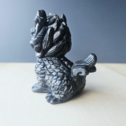 Silver Obsidian Qilin | Dark Shadow Guardian