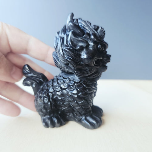 Silver Obsidian Qilin | Dark Shadow Guardian