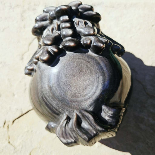 Silver Sheen Obsidian Dragon Turtle | The SIlver Sentinel