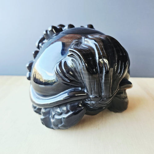 Silver Sheen Obsidian Dragon Turtle | The SIlver Sentinel