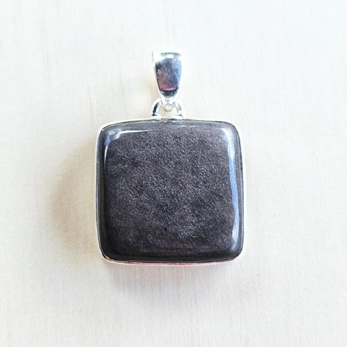 Silver Sheen Obsidian Pendant | Stand Strong