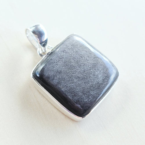Silver Sheen Obsidian Pendant | Stand Strong