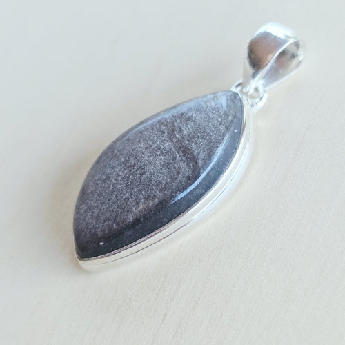 Silver Sheen Obsidian Pendant | Stand Strong