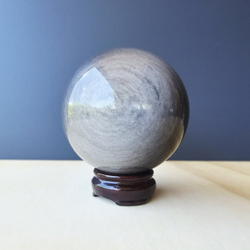 Silver Sheen Obsidian Sphere | 1.3kg
