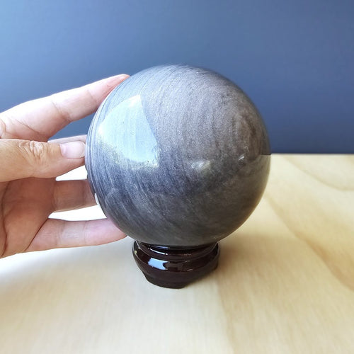 Silver Sheen Obsidian Sphere | 1.3kg