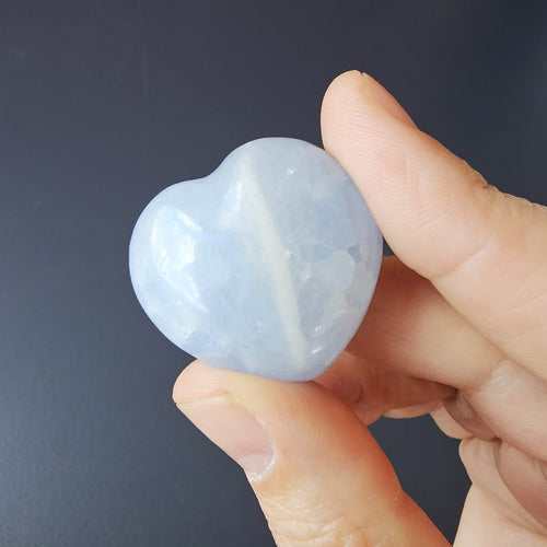 Small Blue Calcite Hearts | Soft Reset