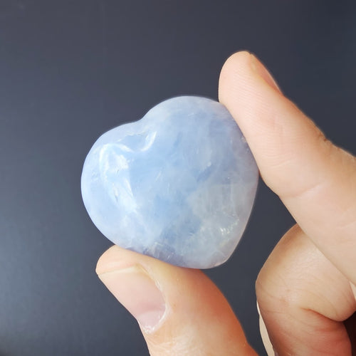 Small Blue Calcite Hearts | Soft Reset