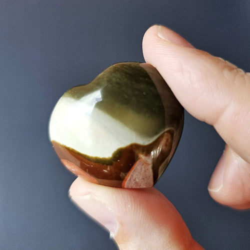 Small Polychrome Jasper Hearts | Earth Pulse