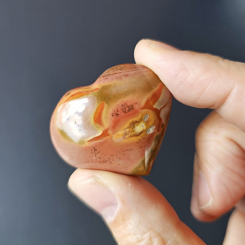 Small Polychrome Jasper Hearts | Earth Pulse