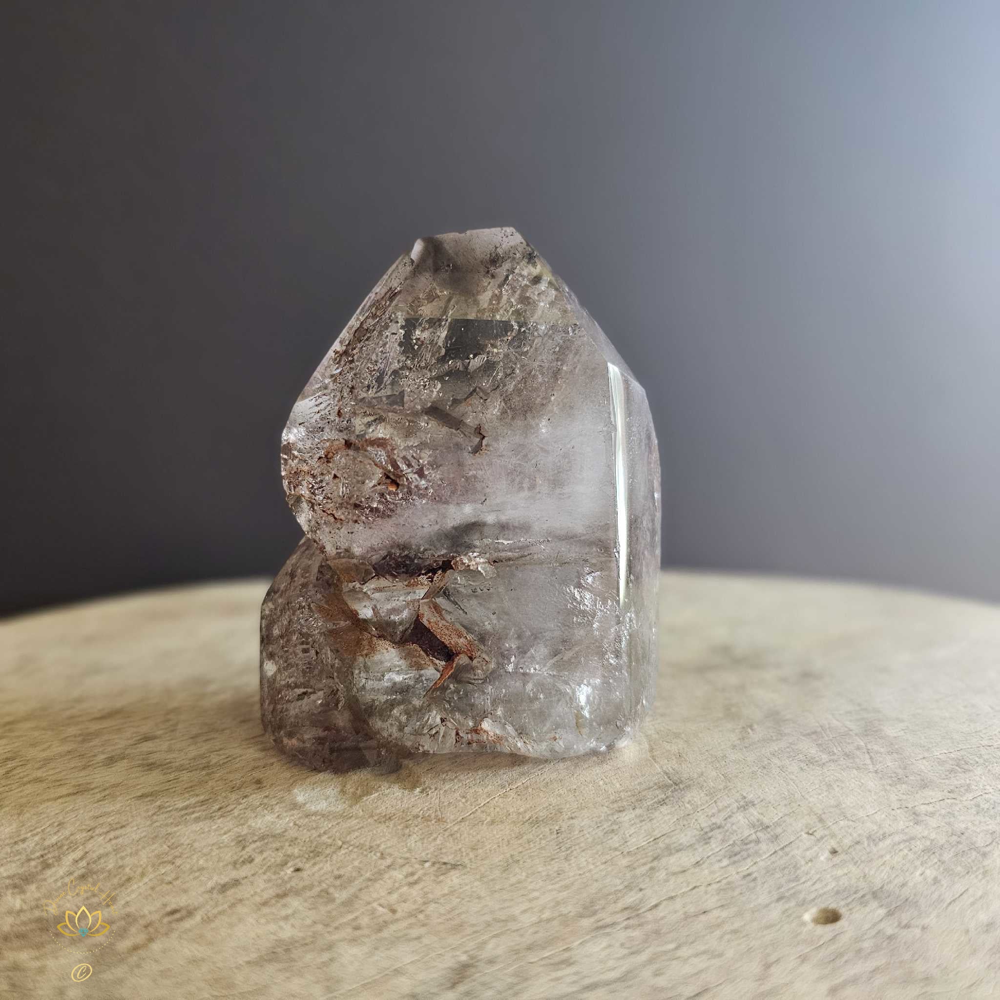 Smoky Inclusion Quartz | Generator 254gms – Divine Crystal Heart