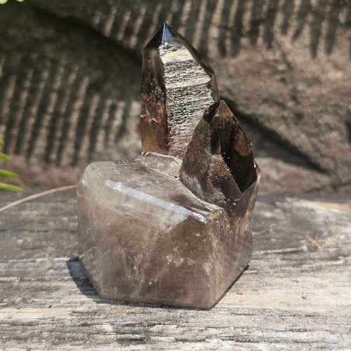 Smoky Quartz Faceted Cluster | Ancient Alignment