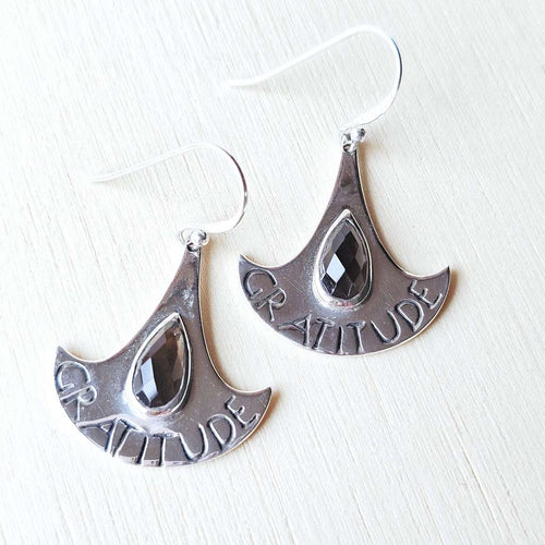 Smoky Quartz Faceted Earrings | In Gratitude