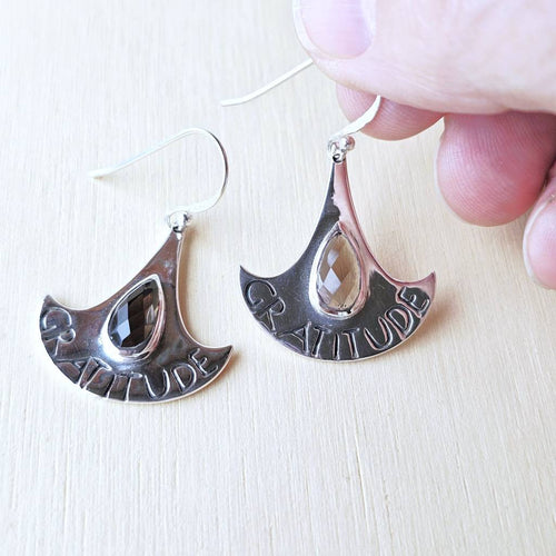 Smoky Quartz Faceted Earrings | In Gratitude