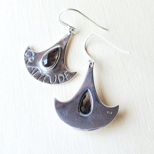 Smoky Quartz Faceted Earrings | In Gratitude