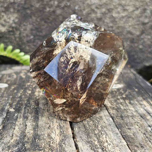 Smoky Quartz Faceted Freeform| Earthbound Rainbow Light