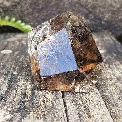 Smoky Quartz Faceted Freeform| Earthbound Rainbow Light