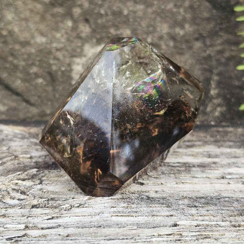 Smoky Quartz Faceted Freeform| Earthbound Rainbow Light