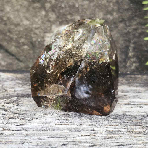 Smoky Quartz Faceted Freeform| Earthbound Rainbow Light