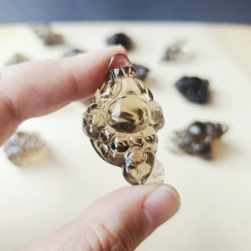 Smoky Quartz Money Toad - A Grade | Smoky Coin Guardians
