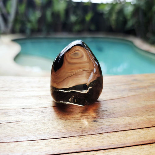 Smoky Quartz Palm Stone - AAA Grade | 100gm