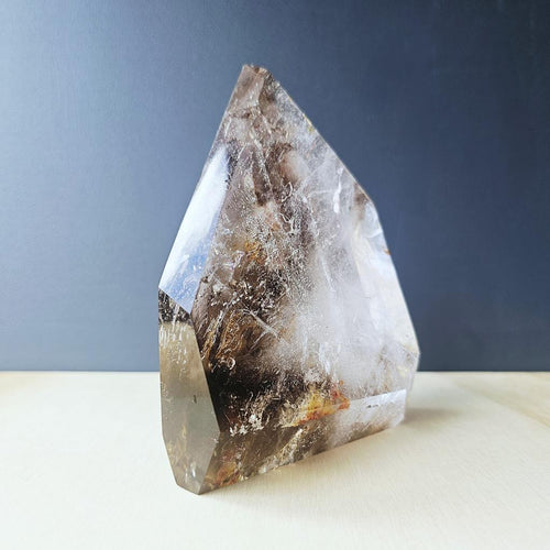Smoky & Inclusion Quartz Faceted Freeform| Electric Smoke