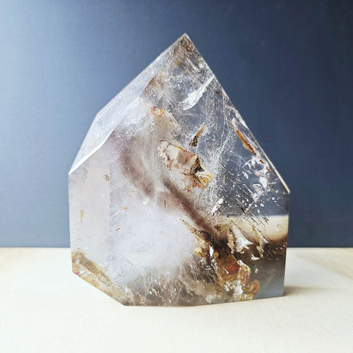Smoky & Inclusion Quartz Faceted Freeform| Electric Smoke