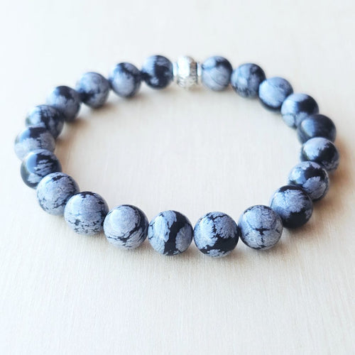 Snowflake Obsidian Bracelet | The Calm Within