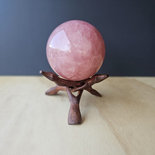 Star Rose Quartz Sphere | Aurora Heart Sphere