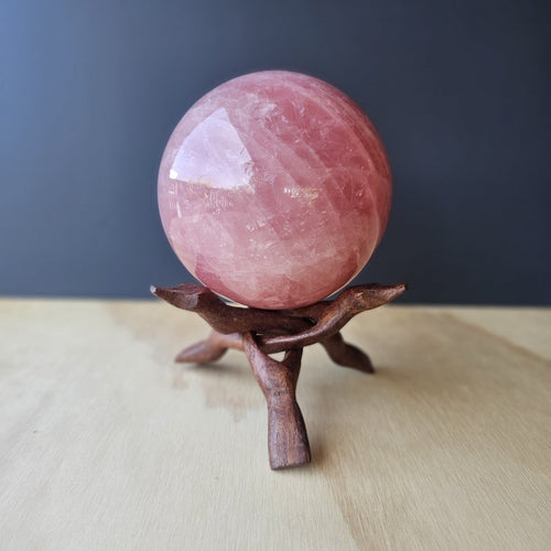 Star Rose Quartz Sphere | Sphere Of Serenity