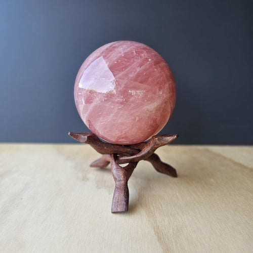 Star Rose Quartz Sphere | Sphere Of Serenity