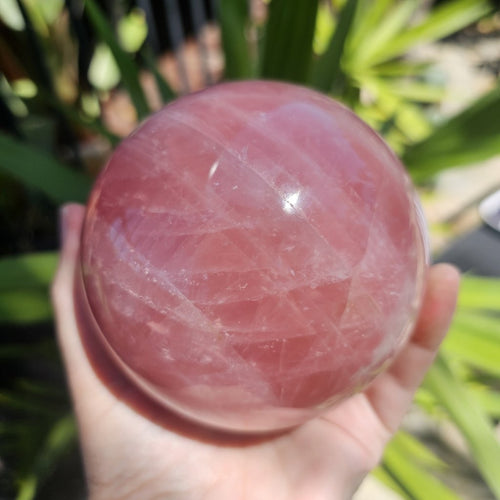 Star Rose Quartz Sphere | Sphere Of Serenity