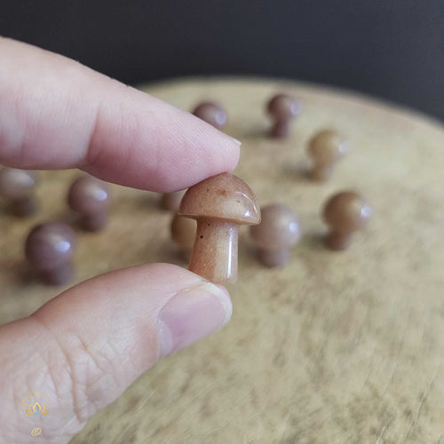 Strawberry Quartz Mini Mushrooms