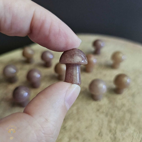 Strawberry Quartz Mini Mushrooms