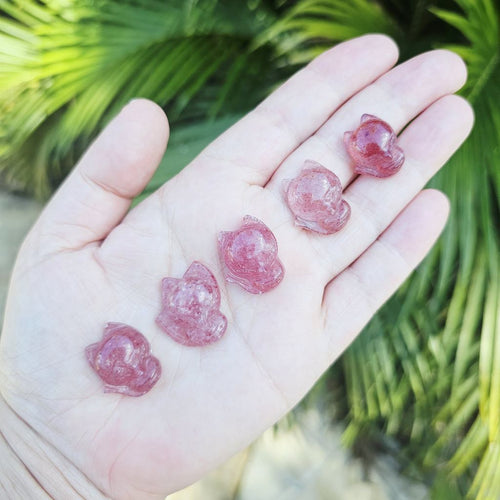 Strawberry Quartz Nine Tail Fox | Pocket Companion